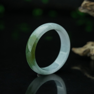 53.9mm糯种飘翠翡翠平安镯