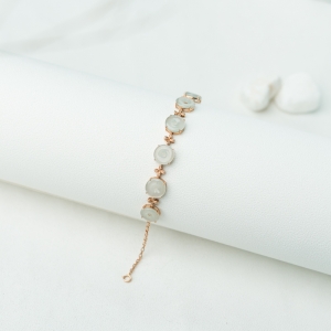 18K糯冰种翡翠平安扣手链