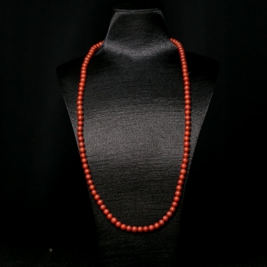 6.5mm柿子红南红108佛珠