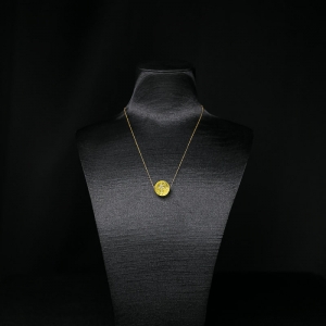 18K金珀回纹珠项链