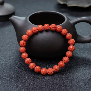 沙丁珊瑚龙珠单圈手串