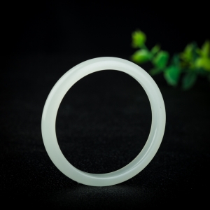 50.5mm山料和田羊脂白玉手镯