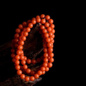 6.8mm柿子红南红108佛珠