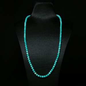 6.3mm高瓷铁线蓝绿松石108佛珠