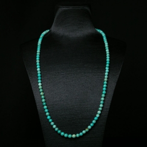 6.3mm高瓷铁线蓝绿绿松石108佛珠