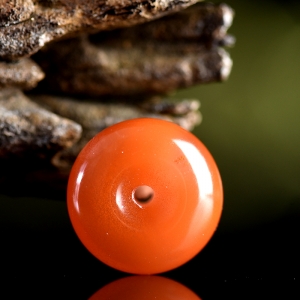 樱桃红南红平安扣吊坠