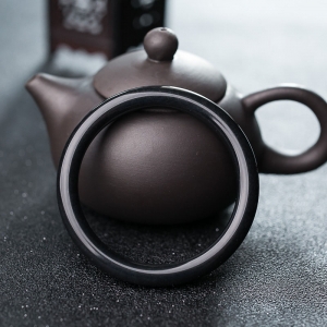 53mm山料和田墨玉平安镯