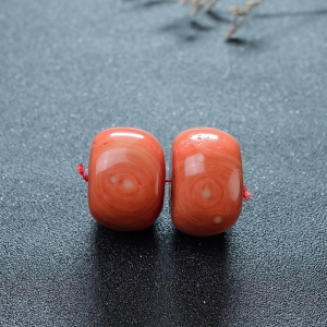 MOMO珊瑚鼓珠（两件）