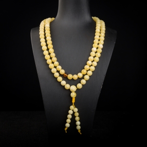 9.4mm鸡油黄蜜蜡108佛珠