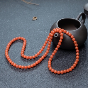 6mm柿子红南红108佛珠