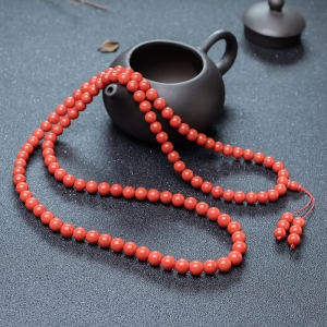 7.8mm沙丁珊瑚108佛珠