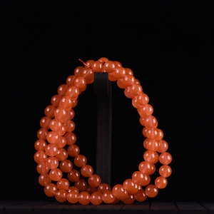 樱桃红南红多圈手串