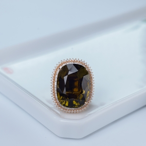 18K黄绿色碧玺两用款