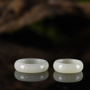 山料和田白玉情侣指环