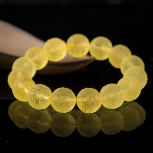 金珀回纹珠手串