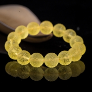 金珀回纹珠手串