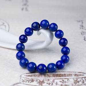 13mm天蓝色青金石单圈手串