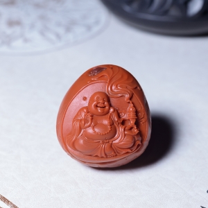 柿子红南红佛吊坠