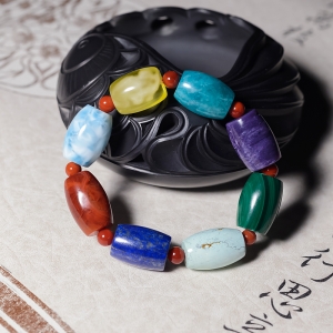 多宝单圈桶珠手串