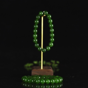 9.5mm山料和田碧玉套装