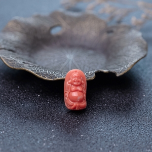 MOMO珊瑚弥勒佛吊坠