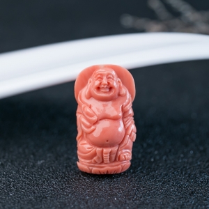 MOMO珊瑚弥勒佛吊坠