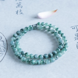冰种飘花翡翠塔链
