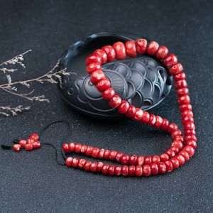 阿卡珊瑚鼓珠塔链