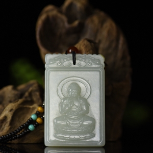 山料和田白玉大日如来吊坠