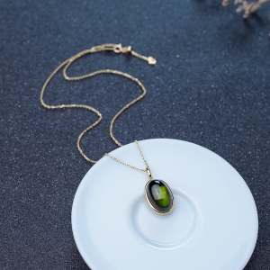 18K绿色碧玺项链