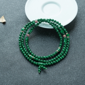 4.5mm糯种翠绿翡翠项链