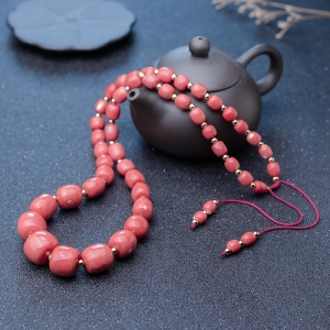 MOMO珊瑚桶珠塔链