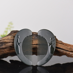 山料和田青玉天仙配梳子(二件)