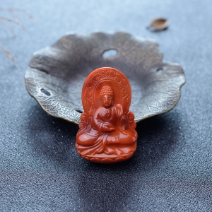 柿子红南红佛吊坠