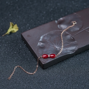 18K阿卡珊瑚手链