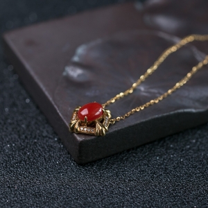 18K阿卡珊瑚项链