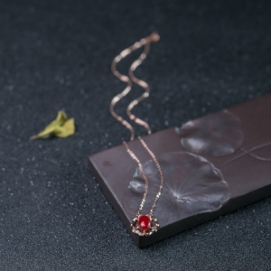 18K阿卡珊瑚项链