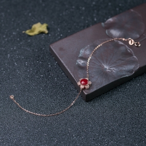 18K阿卡珊瑚手链