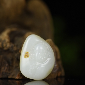 山料和田白玉弥勒佛吊坠