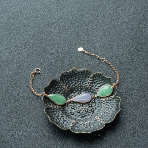 18K糯种翡翠手链