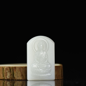 山料和田白玉大日如来吊坠