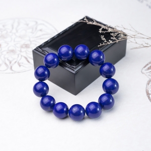 16mm深蓝色青金石单圈手串