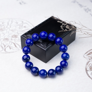 14mm天蓝色青金石单圈手串