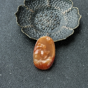 糯种红翡翡翠年年有余吊坠