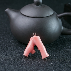 18K深水珊瑚吊坠