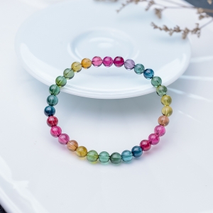 5.5mm彩虹碧玺单圈手串
