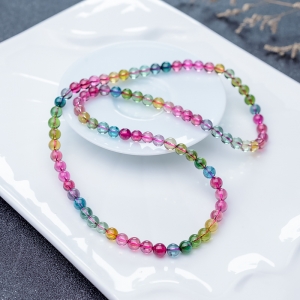 6.5mm彩虹碧玺多圈手串