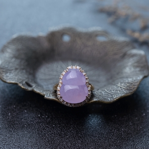 18K糯冰种紫罗兰翡翠葫芦两用款