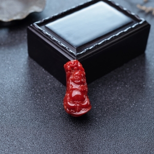 阿卡牛血红珊瑚佛吊坠