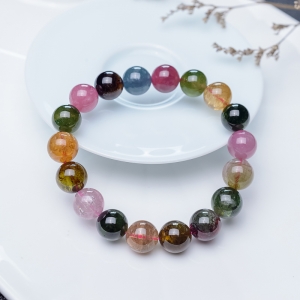 11mm彩虹碧玺单圈手串